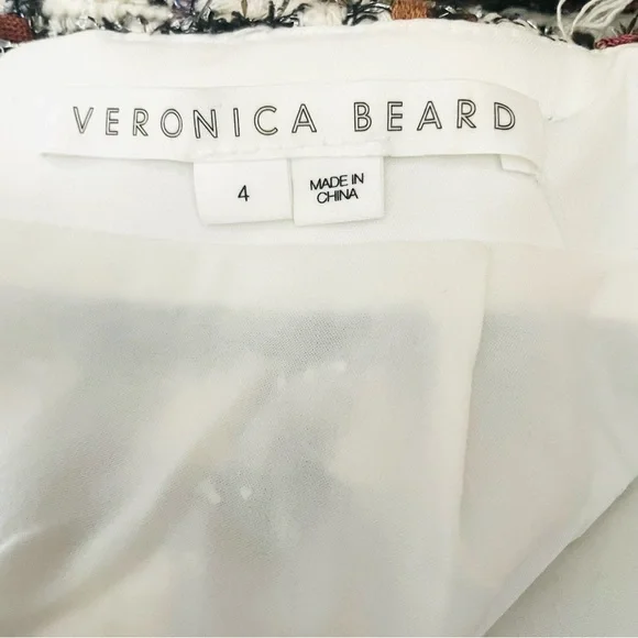 VERONICA BEARD STARK TWEED MINI SKIRT Houndstooth-patterned SIZE 4 - Picture 6 of 13